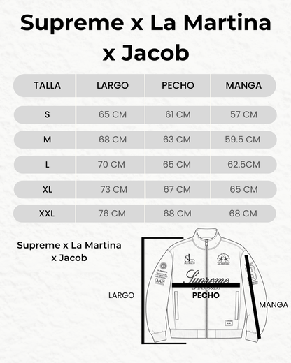 Supreme x La Martina x Jacob & Co Zip Up Sweatshirt 'Red'