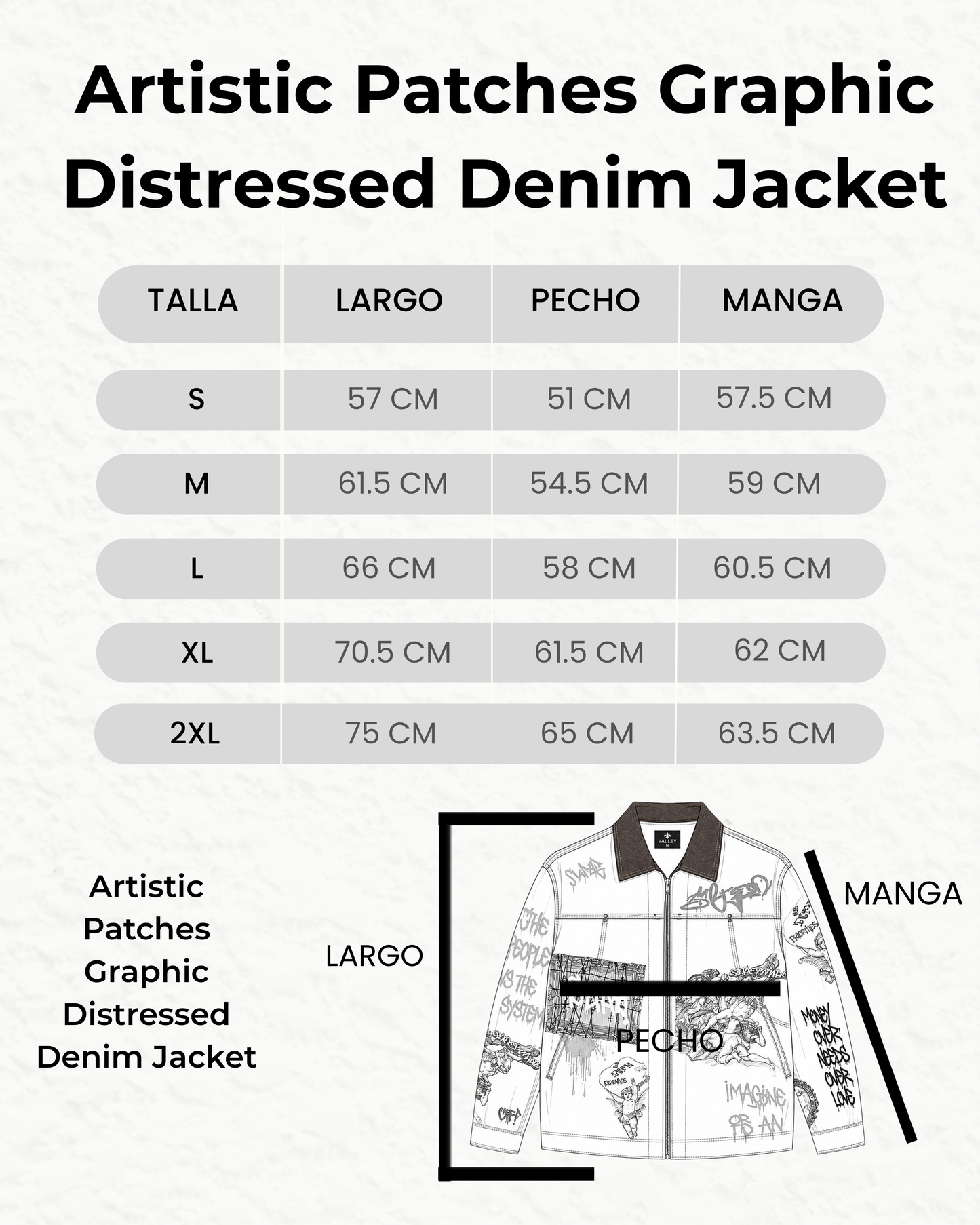 Artistic Patches Graphic Distressed Denim Jacket