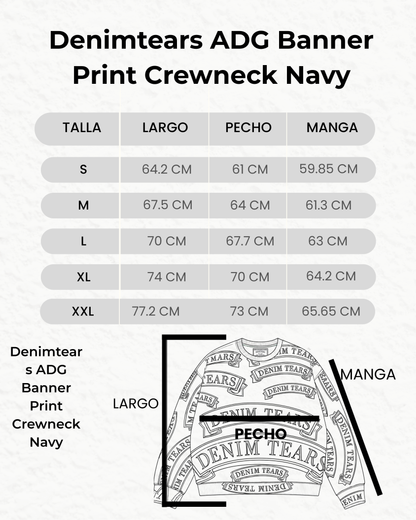 Denimtears ADG Banner Print Crewneck Navy