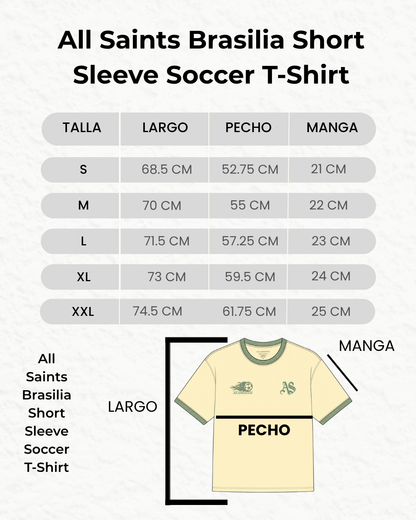 All Saints Brasilia Short Sleeve Soccer T-Shirt