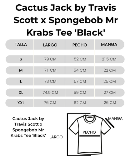 Cactus Jack by Travis Scott x Spongebob Mr Krabs Tee 'Black'