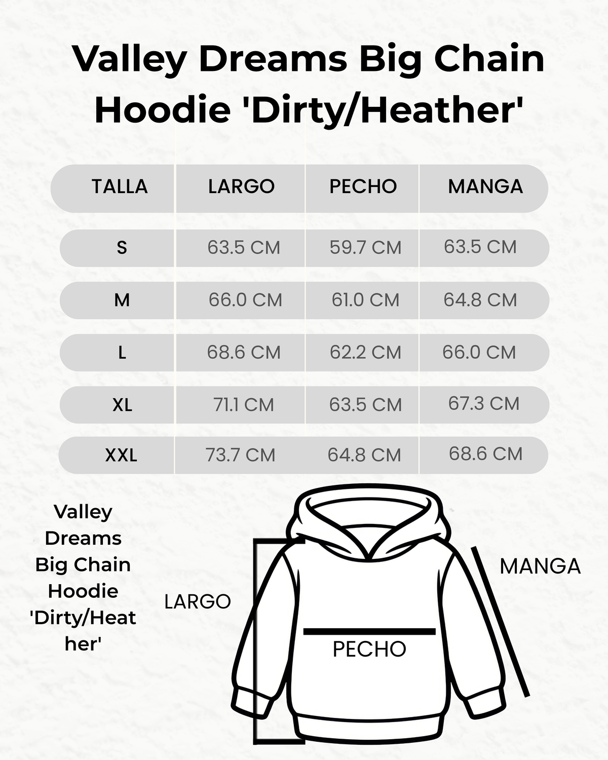 Valley Dreams Big Chain Hoodie 'Dirty/Heather'