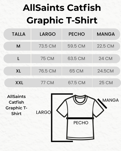 All Saints Catfish Graphic T-Shirt