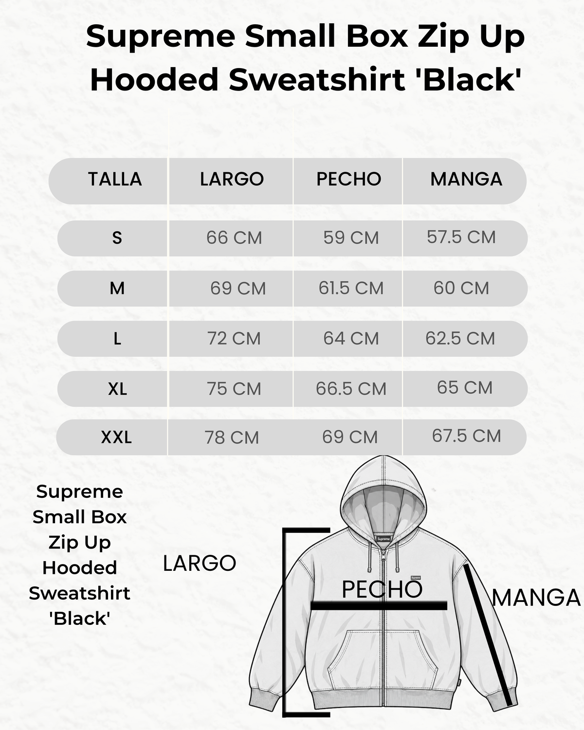 Supreme Small Box Zip Up Hooded Sweatshirt 'Black'