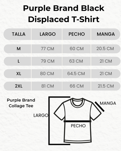 Purple Brand Black Displaced T-Shirt