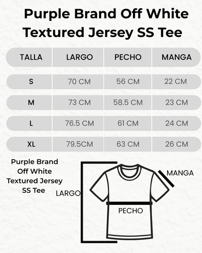 Purple Brand P104 Off White Textured Jersey SS Tee - Off White