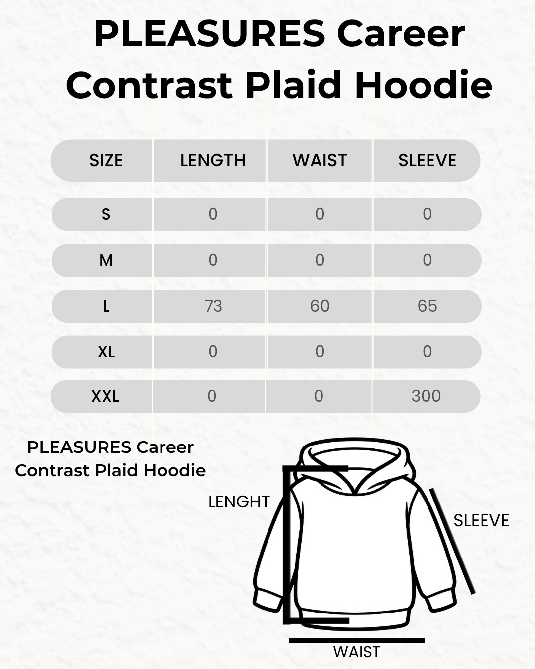 PLEASURES Career Contrast Plaid Hoodie