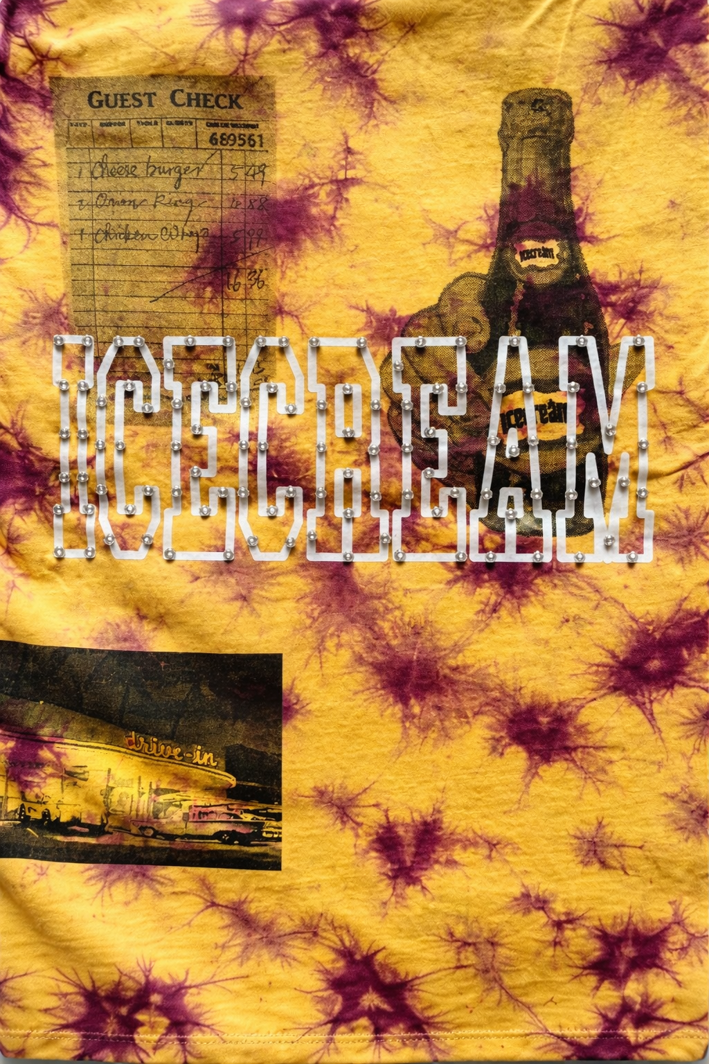 ICECREAM Dine & Dash Beaded Oversize Graphic T-Shirt .