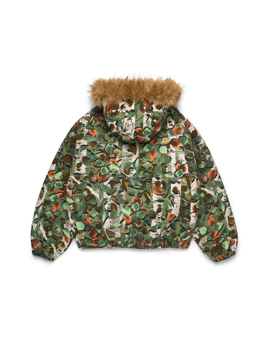 Denimtears Birch Camo Hooded Work Jacket Green Camo