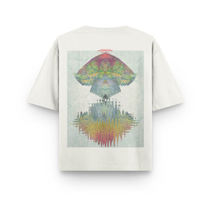 DELICATE BALANCE "Cat" Oversize Heavyweight Pearl Tee