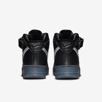 Nike Air Force 1 Mid Premium Black Metallic Silver