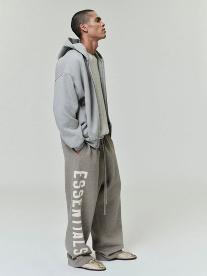 Fear of God Essentials Embossed Classic Fleece Zip-Up Hoodie