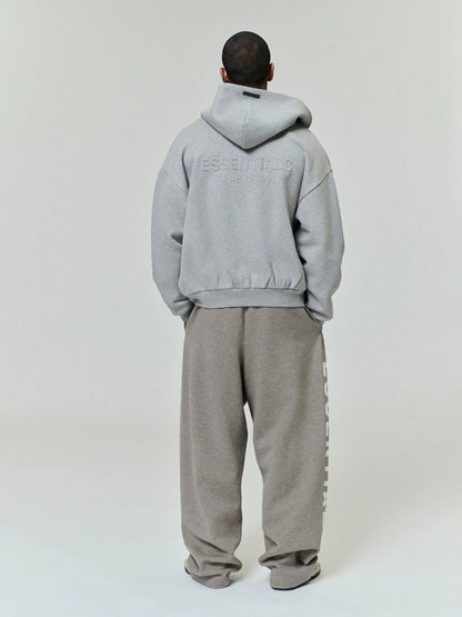 Fear of God Essentials Embossed Classic Fleece Zip-Up Hoodie
