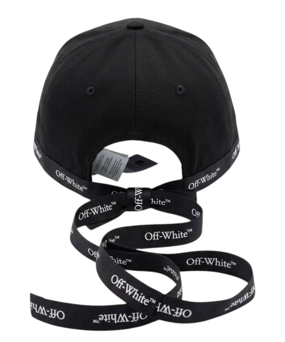 Off-White adjustable baseball cap with logo and ribbon detail