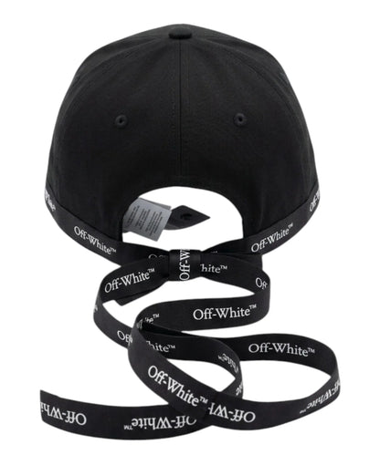 Off-White adjustable baseball cap with logo and ribbon detail