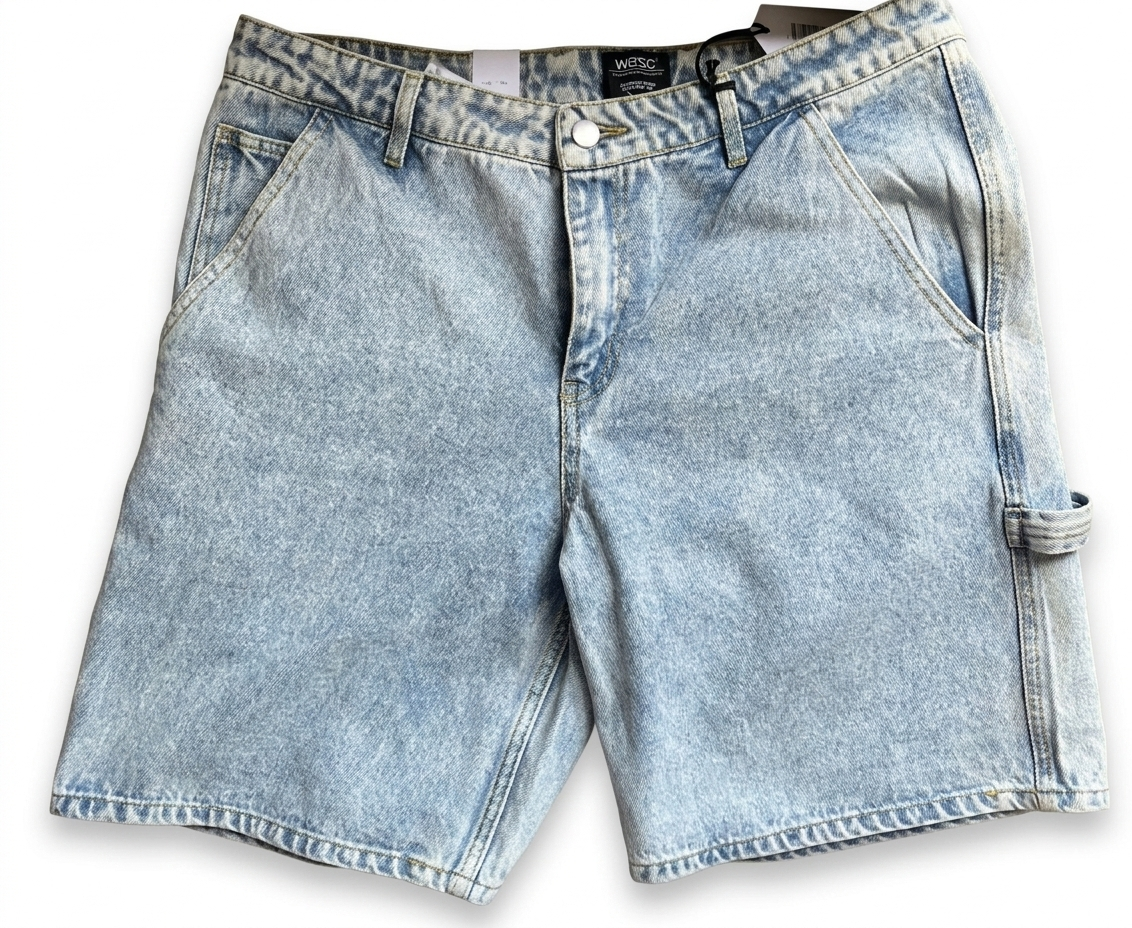 WEZC Denim Carpenter Shorts Bordado Serpiente