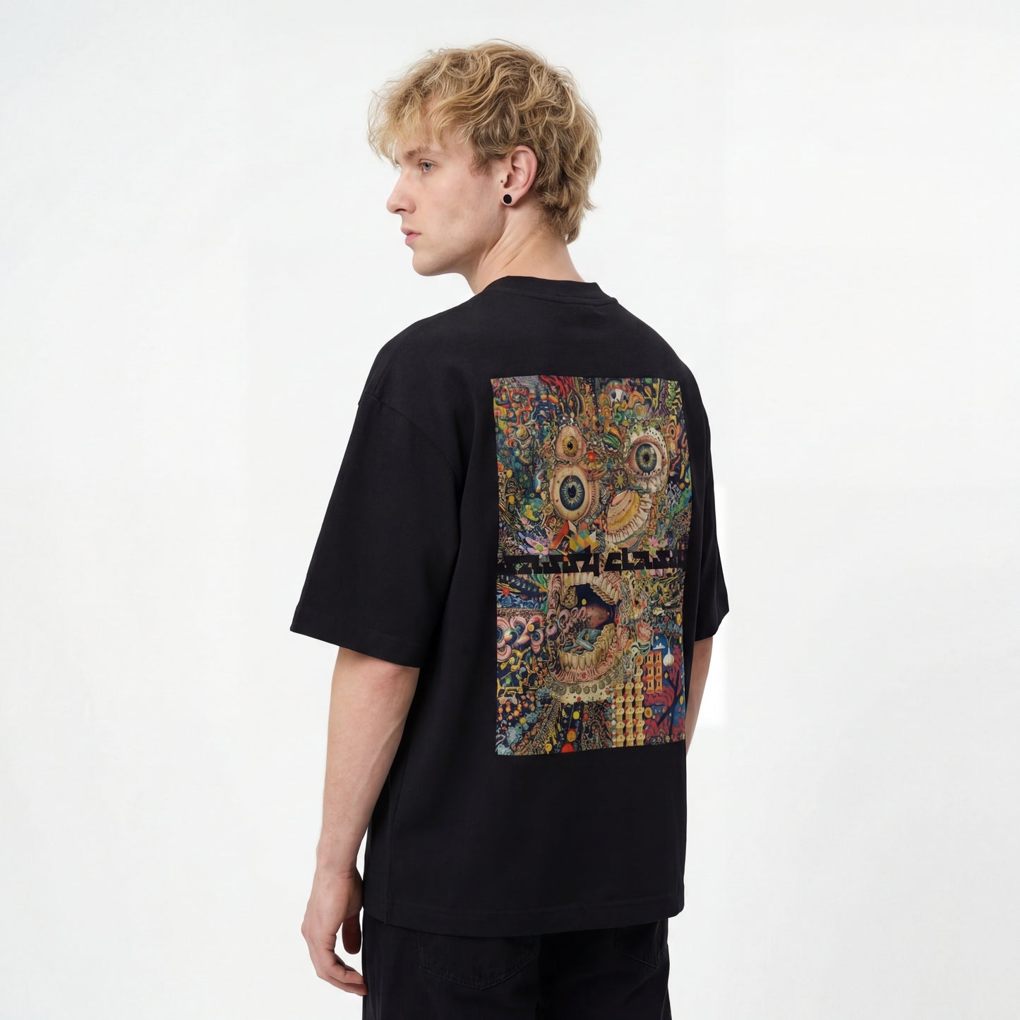 SASSY CLASSY "Furious the Monkey Boy" Heavyweight Oversize tee Black