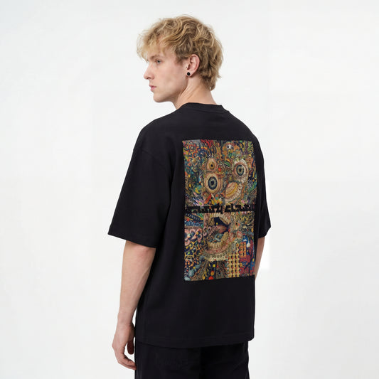 SASSY CLASSY "Furious the Monkey Boy" Heavyweight Oversize tee Black
