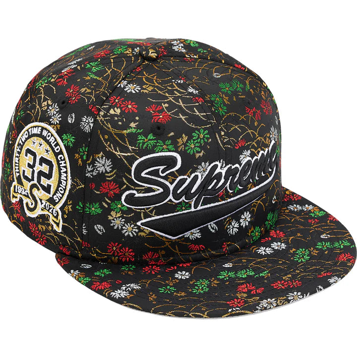 Supreme Floral Jacquard New Era 'Black' - 7 1/8 - 56.8 cm