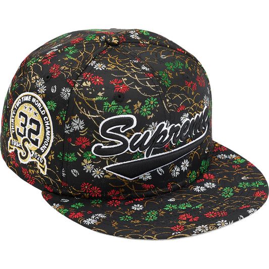 Supreme Floral Jacquard New Era 'Black' - 7 1/8 - 56.8 cm