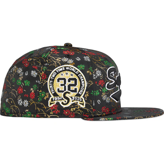 Supreme Floral Jacquard New Era 'Black' - 7 1/8 - 56.8 cm