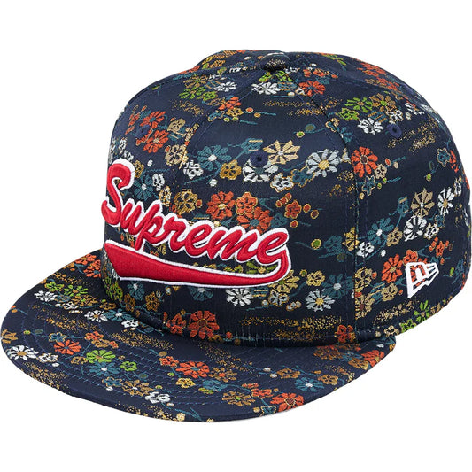 Supreme Floral Jacquard New Era 59Fifty Fitted Hat Navy - 7 1/4 - 57.7 cm
