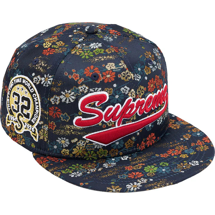 Supreme Floral Jacquard New Era 59Fifty Fitted Hat Navy - 7 1/4 - 57.7 cm