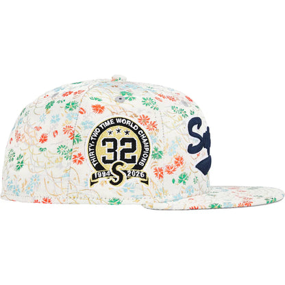 Supreme Floral Jacquard New Era 59Fifty Fitted Hat White - 7 1/4 - 57.7cm
