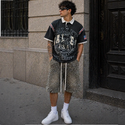 VALLEY DREAMS Rainstorm Jorts 'Mid Wash'