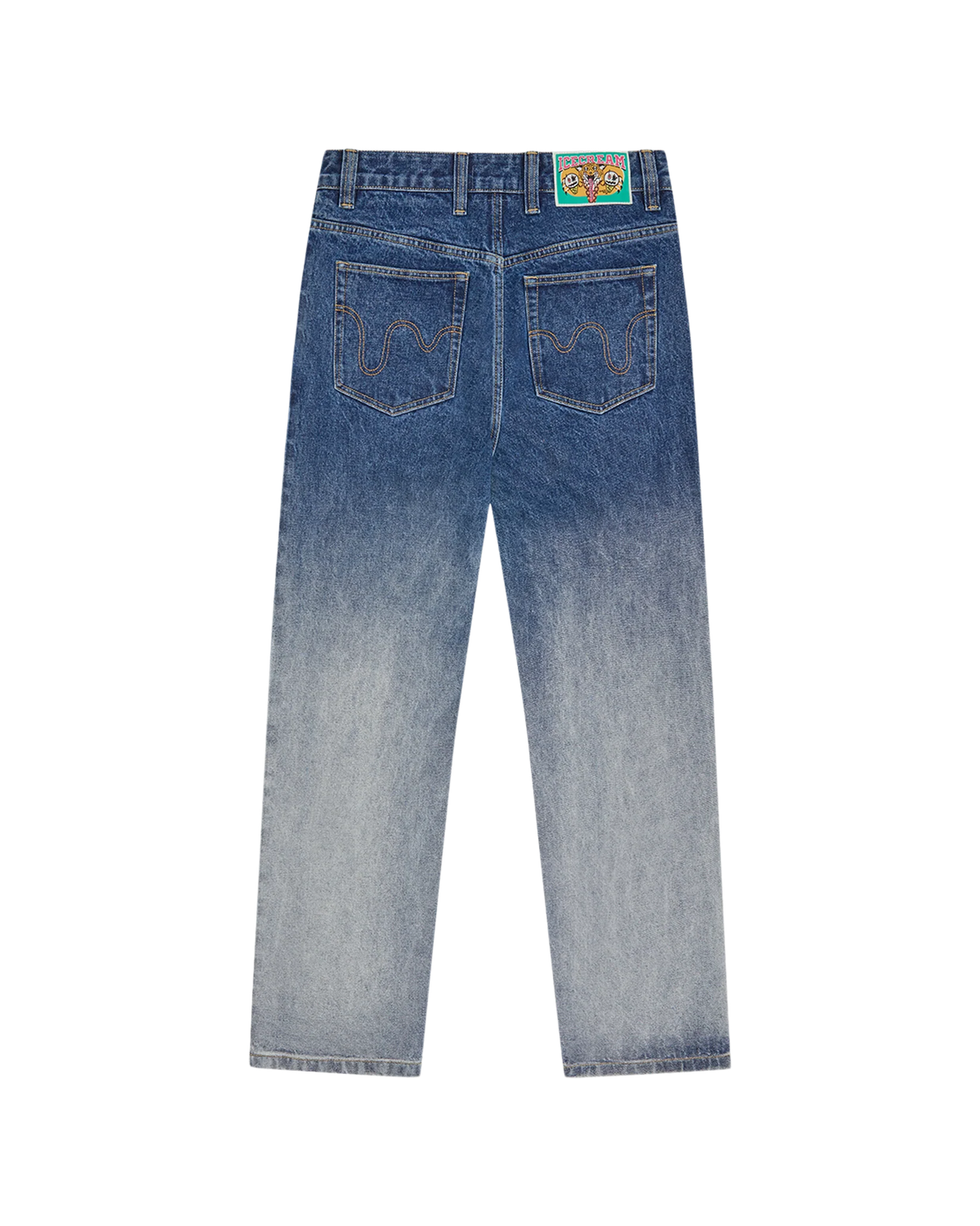 ICECREAM Fade Out Running Dog Double Scoop Pants in Denim