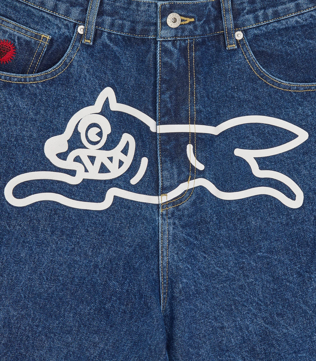 ICECREAM running dog triple scoop denim shorts