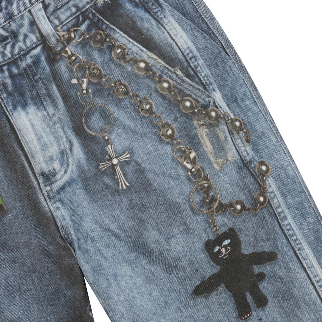 RIPNDIP Pants  Real Straight Leg Denim Pants (Light Wash)