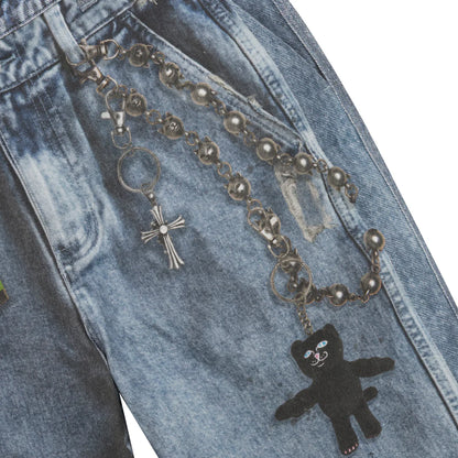 RIPNDIP Pants  Real Straight Leg Denim Pants (Light Wash)