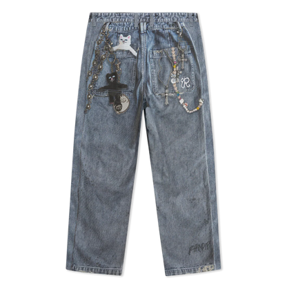 RIPNDIP Pants  Real Straight Leg Denim Pants (Light Wash)