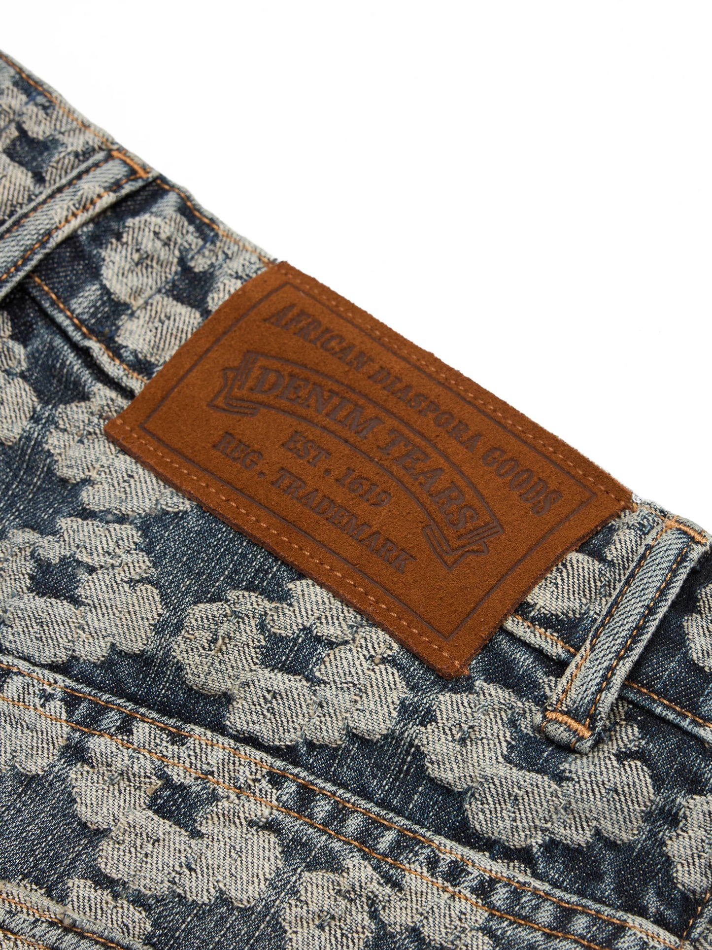 Denim Tears Baggy Jacquard Wreath Denim Pant