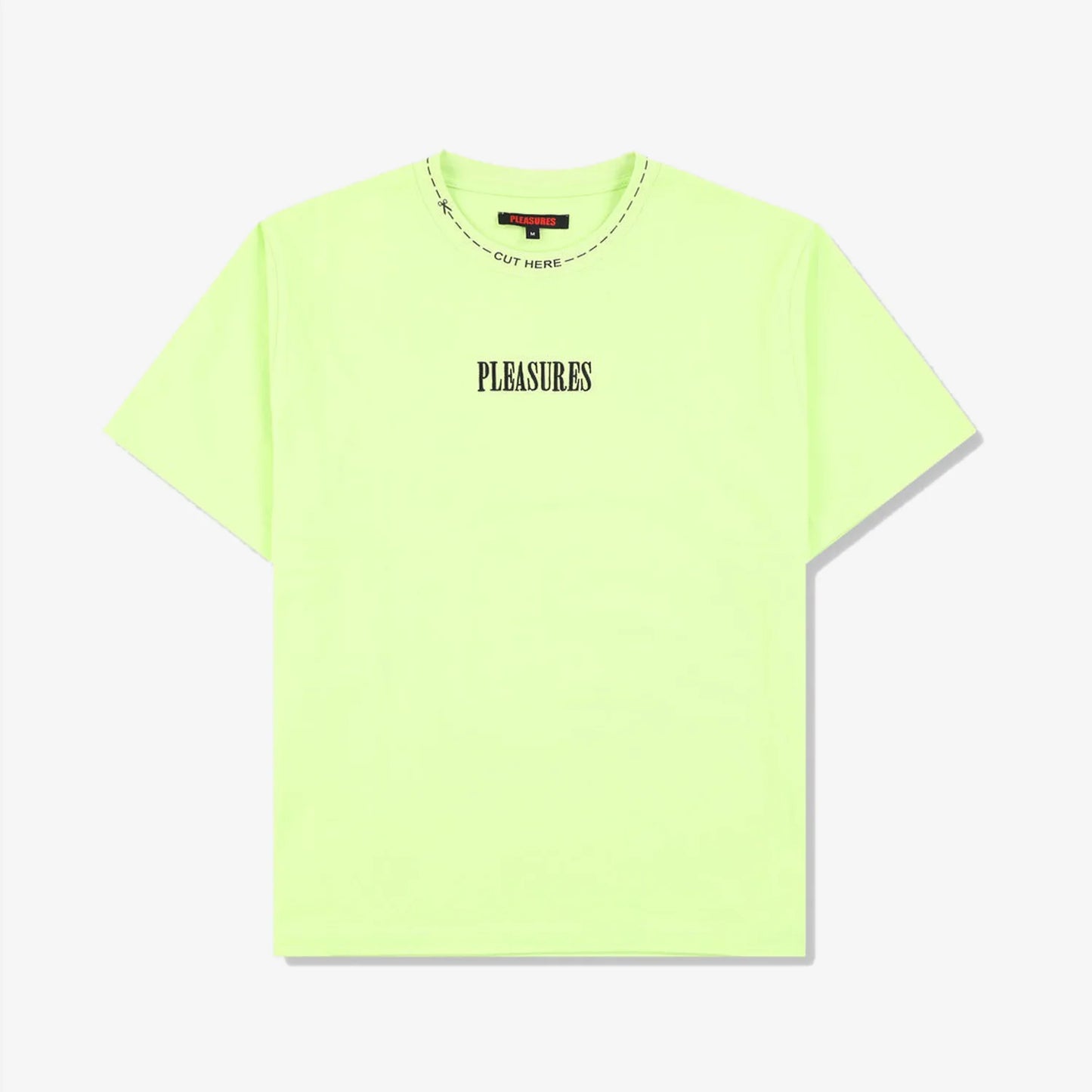 Pleasures Cut Here Heavyweight Shirt 'Lime'