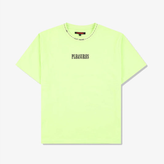 Pleasures Cut Here Heavyweight Shirt 'Lime'