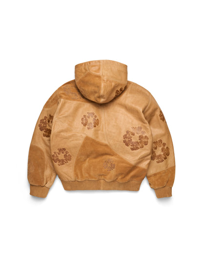 Denim tears Leather Cotton Wreath Hoodie Brown
