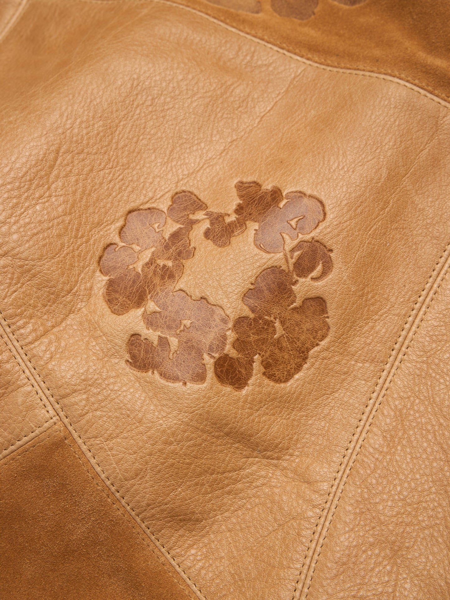 Denim tears Leather Cotton Wreath Hoodie Brown