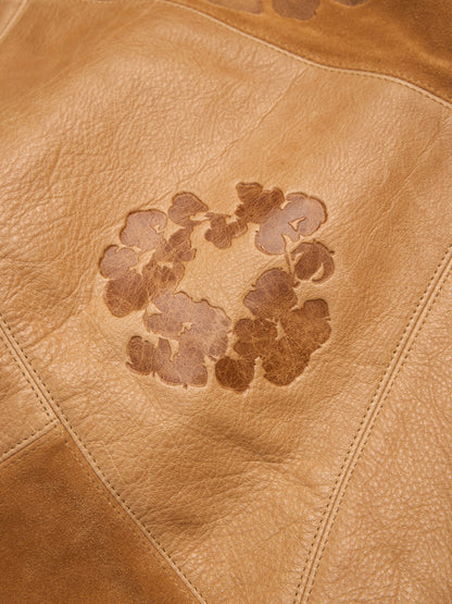 Denim tears Leather Cotton Wreath Hoodie Brown