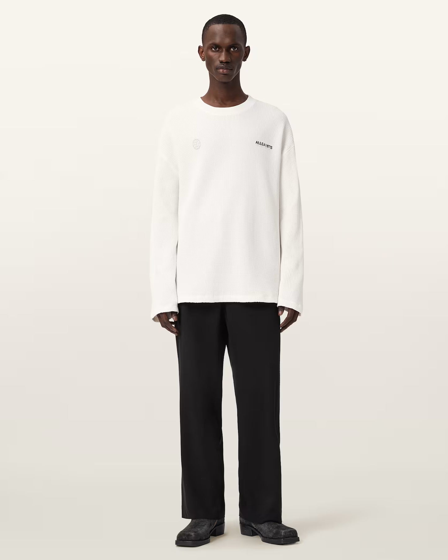 All Saints Emblem Oversized Long Sleeve T-Shirt