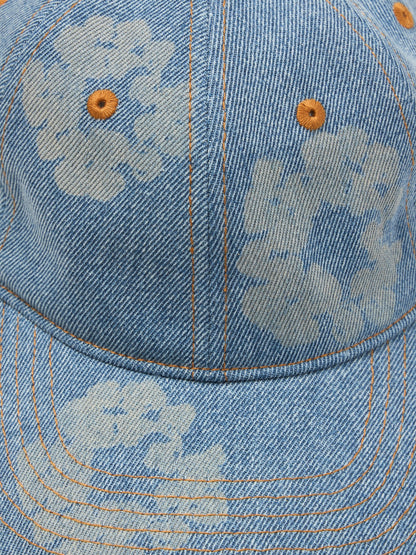 Denim Tears Mono Cotton Wreath Raw Denim Cap Light Wash