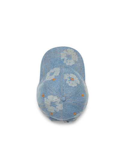 Denim Tears Mono Cotton Wreath Raw Denim Cap Light Wash