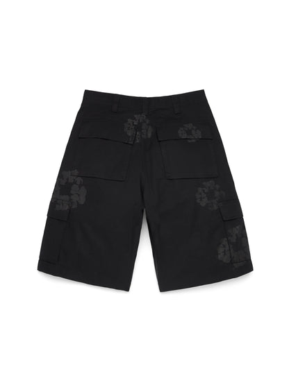 Denimtears Mono Wreath Cargo Short Black