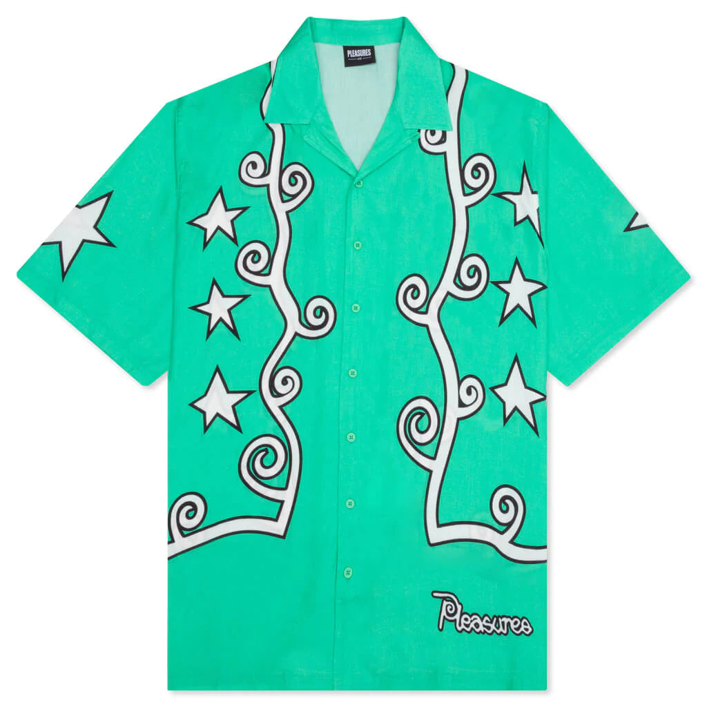 Pleasures Fury Button Down - Green Shirt