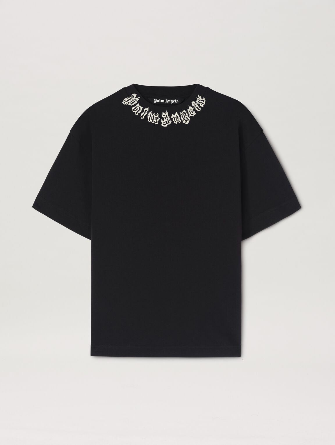 PALM ANGELS Logo Crewneck T-Shirt in Black