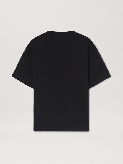 PALM ANGELS Logo Crewneck T-Shirt in Black