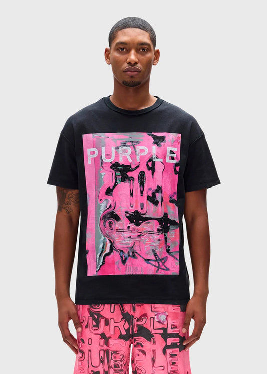 Purple Brand Black Displaced T-Shirt
