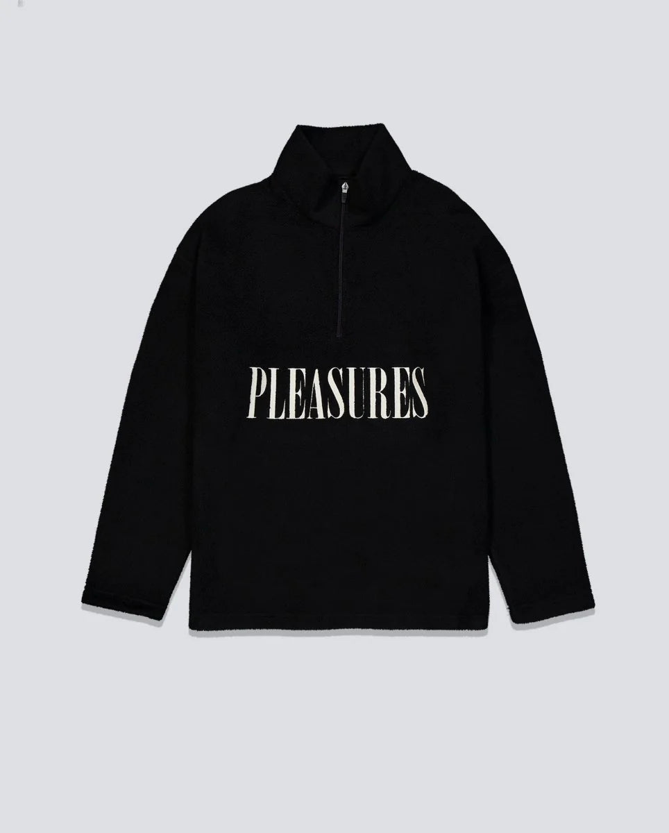 Sudadera Pleasures Onyx Half Zip Polar Fleece Negro
