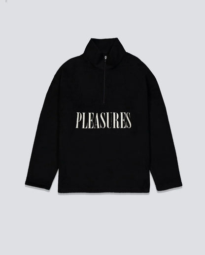 Sudadera Pleasures Onyx Half Zip Polar Fleece Negro